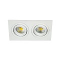 VK/03014G/2/W - Σποτ ορθογώνιο, κινητό, 2xGU10/PAR16, Max 2x12W (LED), IP20, 17.6x9.3x2.8cm, λευκό VK/03014G/2/W - Σποτ ορθογώνιο, κινητό, 2xGU10/PAR16, Max 2x12W (LED), IP20, 17.6x9.3x2.8cm, λευκό