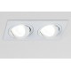 VK/03014G/2/W - Σποτ ορθογώνιο, κινητό, 2xGU10/PAR16, Max 2x12W (LED), IP20, 17.6x9.3x2.8cm, λευκό VK/03014G/2/W - Σποτ ορθογώνιο, κινητό, 2xGU10/PAR16, Max 2x12W (LED), IP20, 17.6x9.3x2.8cm, λευκό