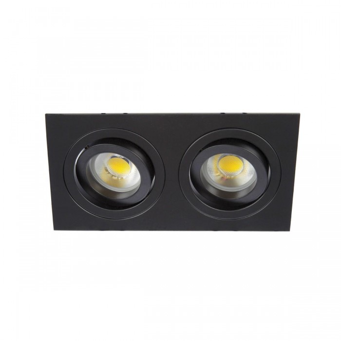 VK/03014G/2/B - Σποτ ορθογώνιο, κινητό, 2xGU10/PAR16, Max 2x12W (LED), IP20, 17.6x9.3x2.8cm, μαύρο VK/03014G/2/B - Σποτ ορθογώνιο, κινητό, 2xGU10/PAR16, Max 2x12W (LED), IP20, 17.6x9.3x2.8cm, μαύρο