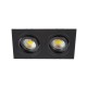 VK/03014G/2/B - Σποτ ορθογώνιο, κινητό, 2xGU10/PAR16, Max 2x12W (LED), IP20, 17.6x9.3x2.8cm, μαύρο VK/03014G/2/B - Σποτ ορθογώνιο, κινητό, 2xGU10/PAR16, Max 2x12W (LED), IP20, 17.6x9.3x2.8cm, μαύρο