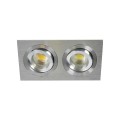  VK/03014G/2/AL - Σποτ ορθογώνιο, κινητό, 2xGU10/PAR16, Max 2x12W (LED), IP20, 17.6x9.3x2.8cm, αλουμίνιο