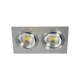 VK/03014G/2/AL - Σποτ ορθογώνιο, κινητό, 2xGU10/PAR16, Max 2x12W (LED), IP20, 17.6x9.3x2.8cm, αλουμίνιο VK/03014G/2/AL - Σποτ ορθογώνιο, κινητό, 2xGU10/PAR16, Max 2x12W (LED), IP20, 17.6x9.3x2.8cm, αλουμίνιο