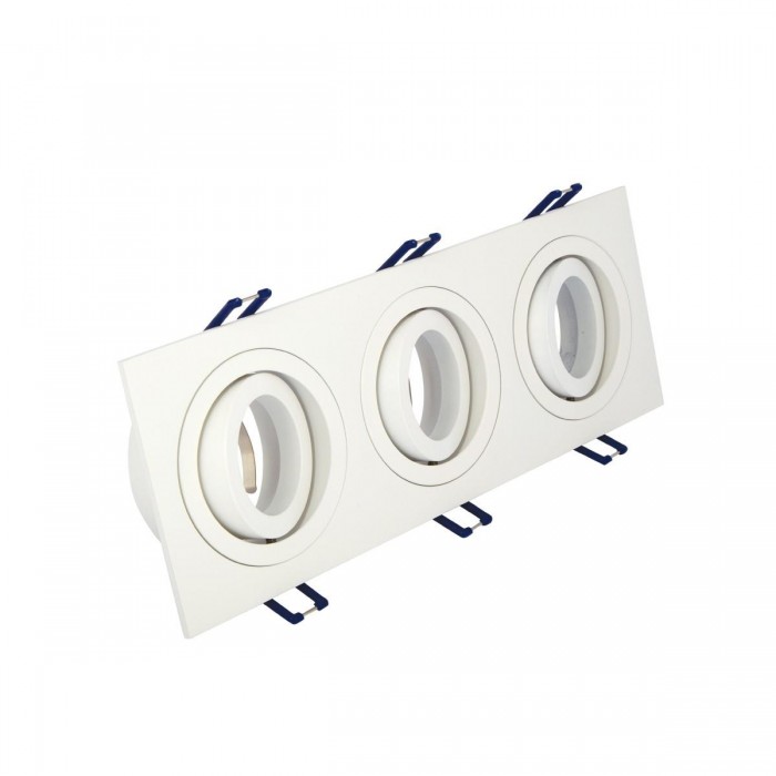 VK/03014G/3/W - Σποτ ορθογώνιο, κινητό, 3xGU10/PAR16, Max 3x12W (LED), IP20, 25.5x9.3x2.8cm, λευκό VK/03014G/3/W - Σποτ ορθογώνιο, κινητό, 3xGU10/PAR16, Max 3x12W (LED), IP20, 25.5x9.3x2.8cm, λευκό