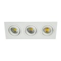  VK/03014G/3/W - Σποτ ορθογώνιο, κινητό, 3xGU10/PAR16, Max 3x12W (LED), IP20, 25.5x9.3x2.8cm, λευκό