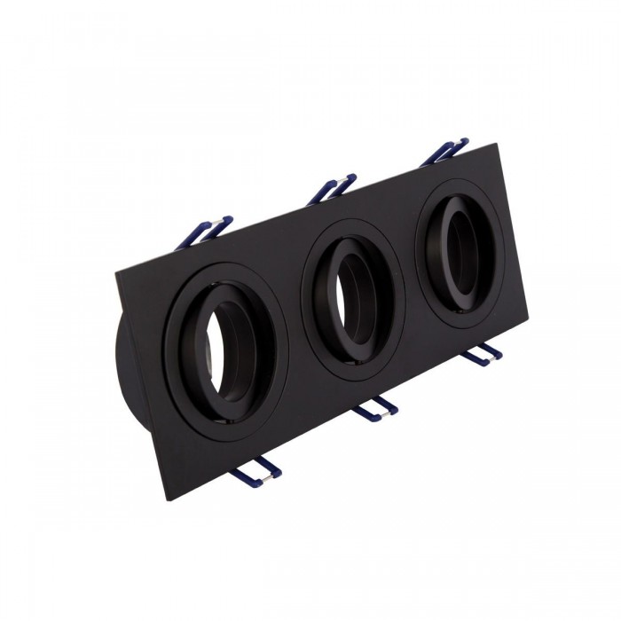 VK/03014G/3/B - Σποτ ορθογώνιο, κινητό, 3xGU10/PAR16, Max 3x12W (LED), IP20, 25.5x9.3x2.8cm, μαύρο VK/03014G/3/B - Σποτ ορθογώνιο, κινητό, 3xGU10/PAR16, Max 3x12W (LED), IP20, 25.5x9.3x2.8cm, μαύρο