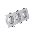  VK/03014G/3/AL - Σποτ ορθογώνιο, κινητό, 3xGU10/PAR16, Max 3x12W (LED), IP20, 25.5x9.3x2.8cm, αλουμίνιο