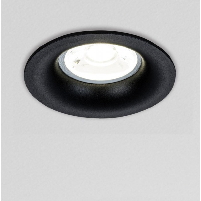  VK/03065G/B - Σποτ στρογγυλό, σταθερό, GU10/PAR16, Max12W (LED), IP20, ø8.5x3cm, μαύρο