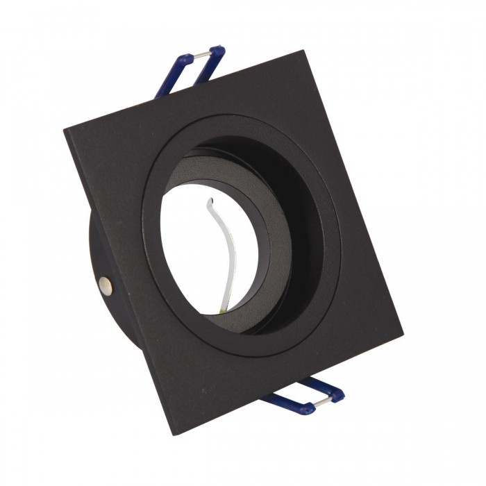  VK/03114G/B - Σποτ τετράγωνο, κινητό, GU10/PAR16, Max12W (LED), IP20, 9.2x9.2x3.1cm, μαύρο