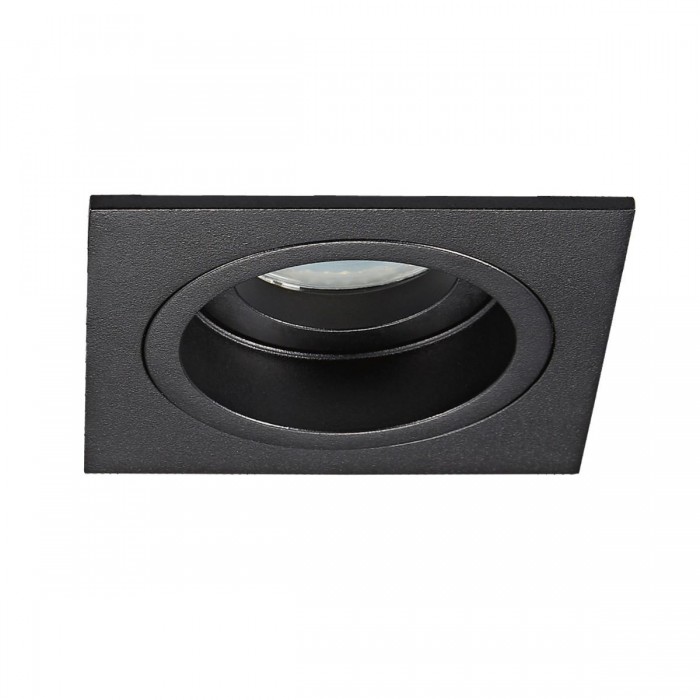  VK/03114G/B - Σποτ τετράγωνο, κινητό, GU10/PAR16, Max12W (LED), IP20, 9.2x9.2x3.1cm, μαύρο