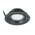  VK/03115/B - Σποτ στρογγυλό, κινητό, ES111/R111, GU10/G53, Max 20W (LED), IP20, ø16x3.2cm, μαύρο