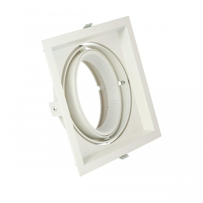 VK/03116/W - Σποτ τετράγωνο, κινητό, ES111/R111, GU10/G53, Max 20W (LED), IP20, 17.5x17.5x4.5cm, λευκό VK/03116/W - Σποτ τετράγωνο, κινητό, ES111/R111, GU10/G53, Max 20W (LED), IP20, 17.5x17.5x4.5cm, λευκό
