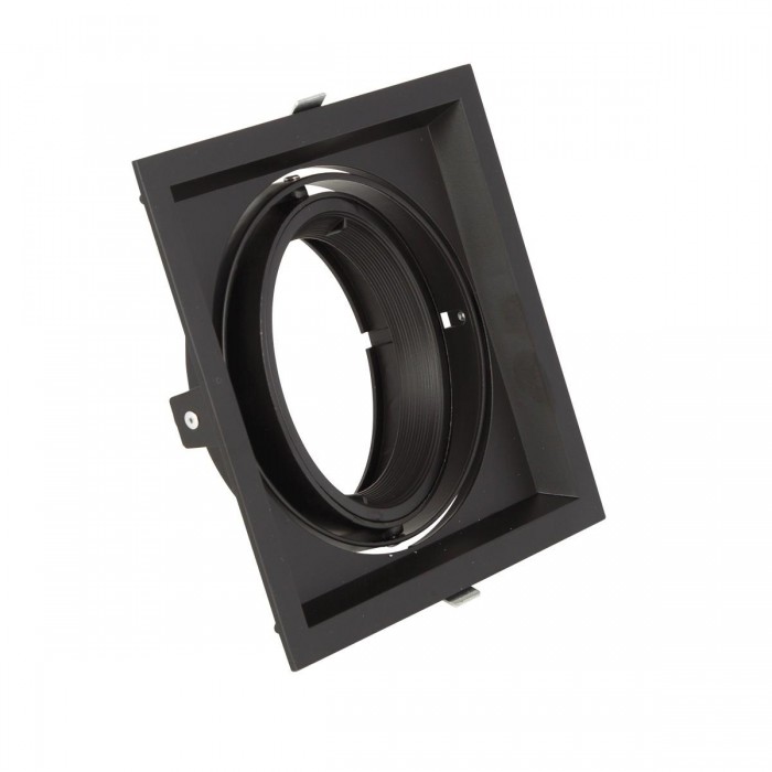  VK/03116/B - Σποτ τετράγωνο, κινητό, ES111/R111, GU10/G53, Max 20W (LED), IP20, 17.5x17.5x4.5cm, μαύρο