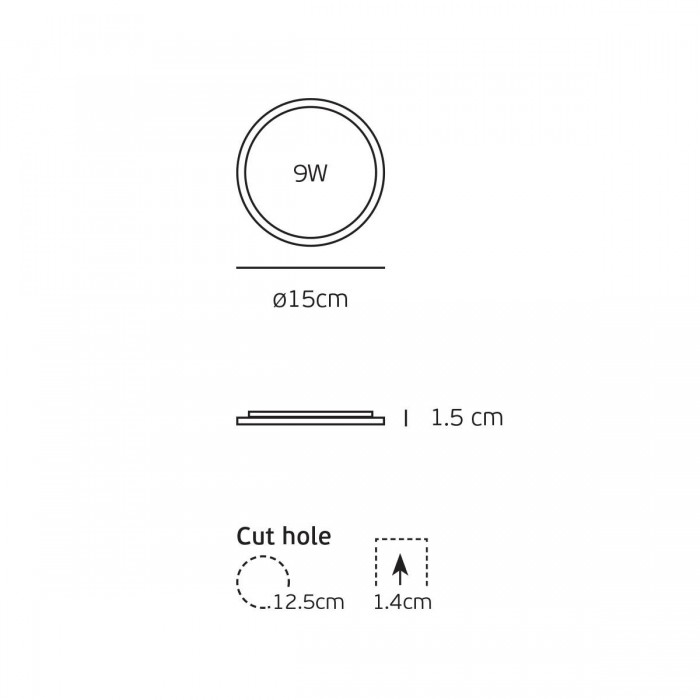 VK/04048/W/CCT - Λευκό. Slim Panel CCT Led. 3000K-4000K-6000K 540lm 9W 110° CRI>80. AC Driver 220-240V (included). LED SMD 2835. 50.000hrs. <45°C. ø15x1.5cm, Αλουμίνιο, πλαστικό. IP20 VK/04048/W/CCT - Λευκό. Slim Panel CCT Led. 3000K-4000K-6000K 540lm 9W 110° CRI>80. AC Driver 220-240V (included). LED SMD 2835. 50.000hrs. <45°C. ø15x1.5cm, Αλουμίνιο, πλαστικό. IP20