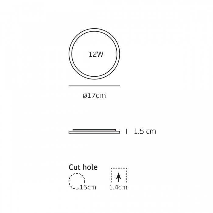VK/04074/W/CCT - Λευκό. Slim Panel CCT Led. 3000K-4000K-6000K 960lm 12W 120° CRI>80. AC Driver 220-240V (included). LED SMD 2835. 50.000hrs. <45°C. ø17x1.5cm, Αλουμίνιο, πλαστικό. IP20 VK/04074/W/CCT - Λευκό. Slim Panel CCT Led. 3000K-4000K-6000K 960lm 12W 120° CRI>80. AC Driver 220-240V (included). LED SMD 2835. 50.000hrs. <45°C. ø17x1.5cm, Αλουμίνιο, πλαστικό. IP20
