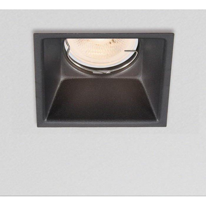  VK/03192G/B - Σποτ τετράγωνο, κινητό, GU10/PAR16, Max12W (LED), IP20, 8.8x8.8x6cm, μαύρο