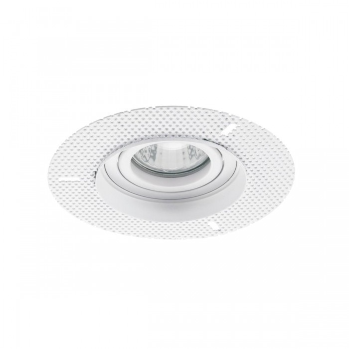  VK/03193G/W - Σποτ στρογγυλό, κινητό, trimless, GU10/PAR16, Max12W (LED), IP20, ø12.5x4cm, λευκό 
