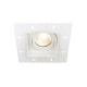 VK/03194G/W - Σποτ τετράγωνο, κινητό, trimless, GU10/PAR16, Max12W (LED), IP20, 12.5x12.5x4cm, λευκό VK/03194G/W - Σποτ τετράγωνο, κινητό, trimless, GU10/PAR16, Max12W (LED), IP20, 12.5x12.5x4cm, λευκό
