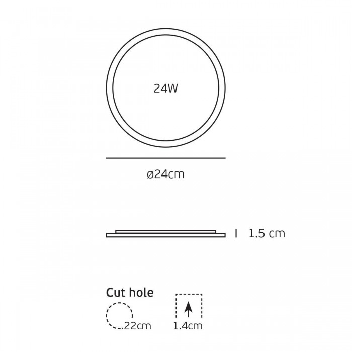 VK/04017/W/CCT - Λευκό. Slim Panel CCT Led. 3000K-4000K-6000K 1.920lm 24W 120° CRI>80. AC Driver 220-240V (included). LED SMD 2835. 50.000hrs. <45°C.ø24x1.5cm, Αλουμίνιο, πλαστικό. IP20 VK/04017/W/CCT - Λευκό. Slim Panel CCT Led. 3000K-4000K-6000K 1.920lm 24W 120° CRI>80. AC Driver 220-240V (included). LED SMD 2835. 50.000hrs. <45°C.ø24x1.5cm, Αλουμίνιο, πλαστικό. IP20