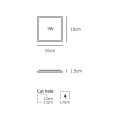 VK/04077/W/CCT - Λευκό. Slim Panel CCT Led. 3000K-4000K-6000K 540lm 9W 110° CRI>80. AC Driver 220-240V (included). LED SMD 2835. 50.000hrs. <45°C. 15x15cm. Αλουμίνιο,πλαστικό. IP20 VK/04077/W/CCT - Λευκό. Slim Panel CCT Led. 3000K-4000K-6000K 540lm 9W 110° CRI>80. AC Driver 220-240V (included). LED SMD 2835. 50.000hrs. <45°C. 15x15cm. Αλουμίνιο,πλαστικό. IP20