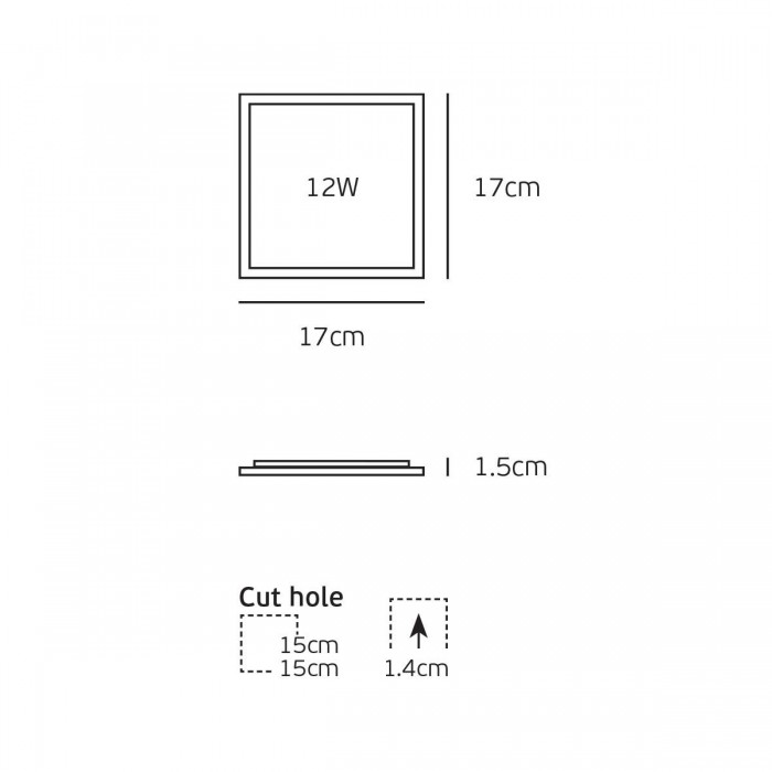VK/04078/W/CCT - Λευκό. Slim Panel CCT Led. 3000K-4000K-6000K 960lm 12W 120° CRI>80. AC Driver 220-240V (included). LED SMD 2835. 50.000hrs. <45°C. 17x17cm. Αλουμίνιο,πλαστικό. IP20 VK/04078/W/CCT - Λευκό. Slim Panel CCT Led. 3000K-4000K-6000K 960lm 12W 120° CRI>80. AC Driver 220-240V (included). LED SMD 2835. 50.000hrs. <45°C. 17x17cm. Αλουμίνιο,πλαστικό. IP20