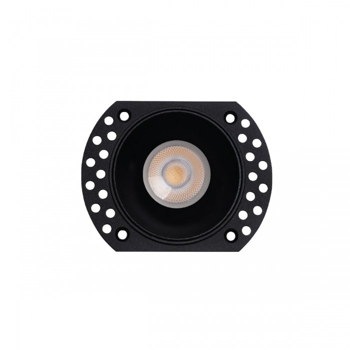 VK/03287/B - Σποτ στρογγυλό, σταθερό, trimless, GU5.3/PAR16, Max 12W (LED), IP65, ø10.6x3.8cm, μαύρο
