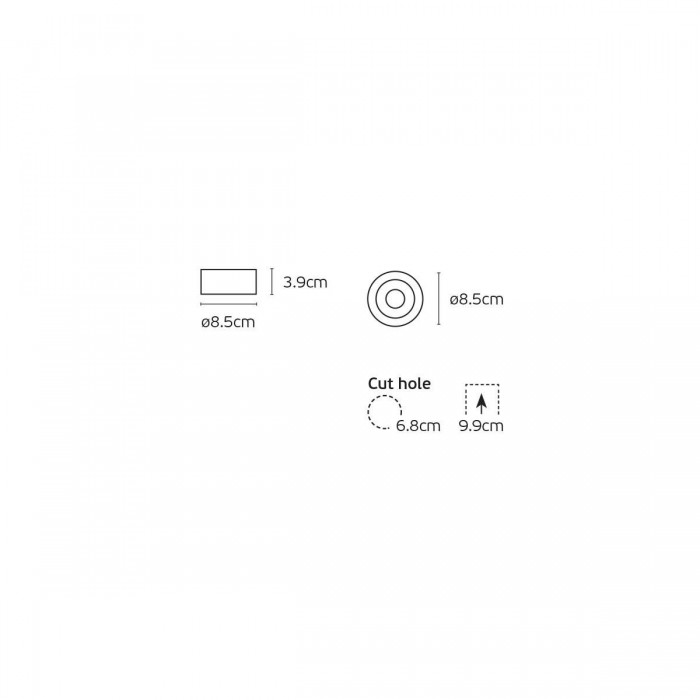 VK/03290/W -<p>Σποτ στρογγυλό, κινητό, GU5.3/PAR16, Max 12W (LED), IP65, ø8.5x3.9cm, λευκό</p>