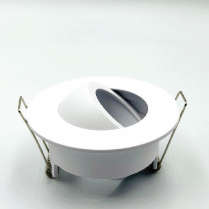 VK/03290/W -<p>Σποτ στρογγυλό, κινητό, GU5.3/PAR16, Max 12W (LED), IP65, ø8.5x3.9cm, λευκό</p>
