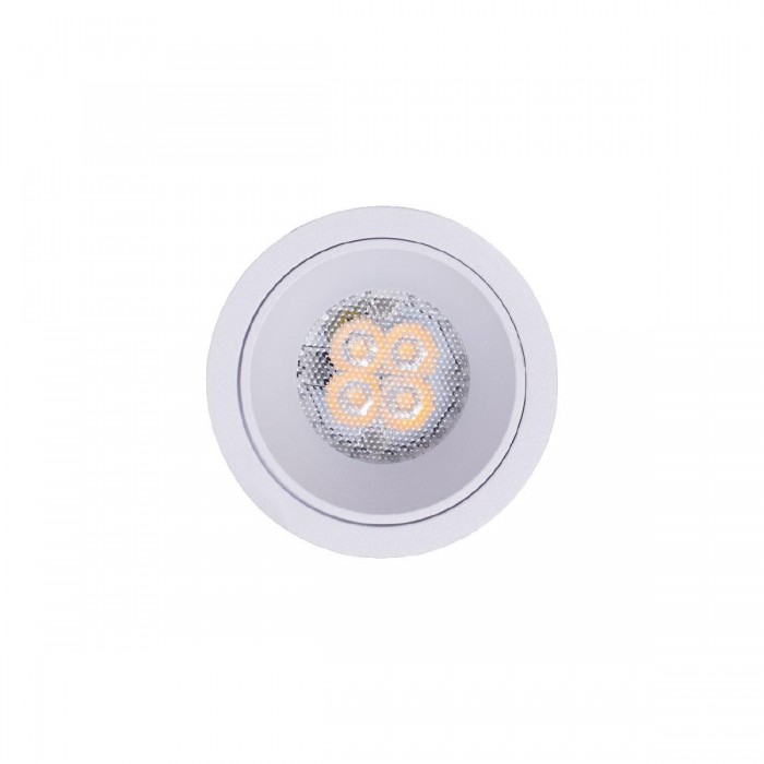 VK/03291G/W - Σποτ στρογγυλό, σταθερό, GU10/MR11, Max6W (LED), IP20, ø5.5x2.5cm, λευκό
