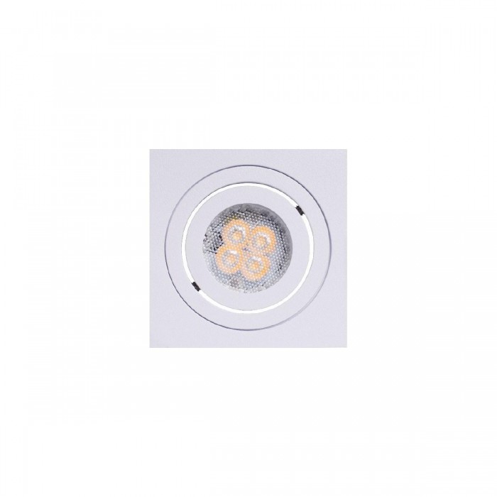 VK/03293G/W - Σποτ τετράγωνο, κινητό, GU10/MR11, Max6W (LED), IP20, 6.3x6.3x2.3cm, λευκό VK/03293G/W - Σποτ τετράγωνο, κινητό, GU10/MR11, Max6W (LED), IP20, 6.3x6.3x2.3cm, λευκό