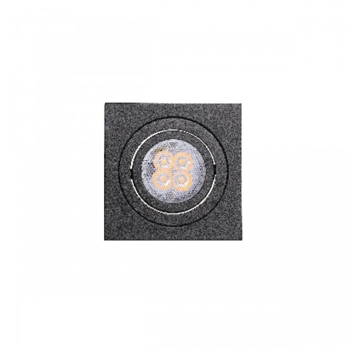 VK/03293G/B - Σποτ τετράγωνο, κινητό, GU10/MR11, Max6W (LED), IP20, 6.3x6.3x2.3cm, μαύρο