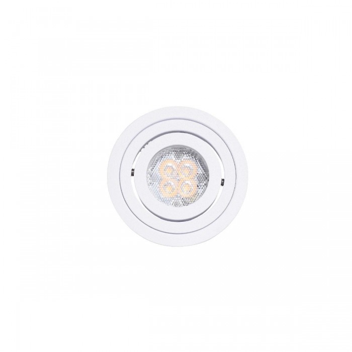 VK/03294G/W - Σποτ στρογγυλό, κινητό, GU10/MR11, Max6W (LED), IP20, ø6.3x2.3cm, λευκό VK/03294G/W - Σποτ στρογγυλό, κινητό, GU10/MR11, Max6W (LED), IP20, ø6.3x2.3cm, λευκό