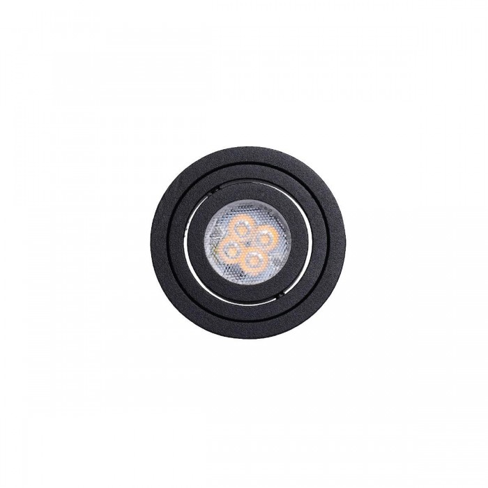 VK/03294G/B - Σποτ στρογγυλό, κινητό, GU10/MR11, Max6W (LED), IP20, ø6.3x2.3cm, μαύρο VK/03294G/B - Σποτ στρογγυλό, κινητό, GU10/MR11, Max6W (LED), IP20, ø6.3x2.3cm, μαύρο