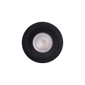 VK/03299G/B - Χωνευτό σποτ, σταθερό για GU10/PAR16, Max12W (LED), IP20, ø7.5x3.3cm, black