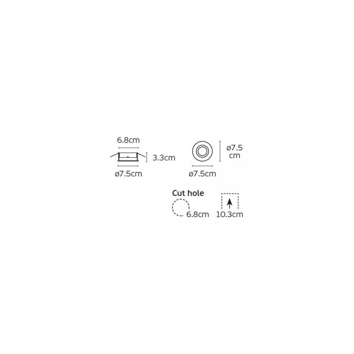 VK/03299G/BGD -<p>Χωνευτό σποτ, σταθερό για GU10/PAR16, Max12W (LED), IP20, ø7.5x3.3cm, black-gold</p> VK/03299G/BGD -<p>Χωνευτό σποτ, σταθερό για GU10/PAR16, Max12W (LED), IP20, ø7.5x3.3cm, black-gold</p>