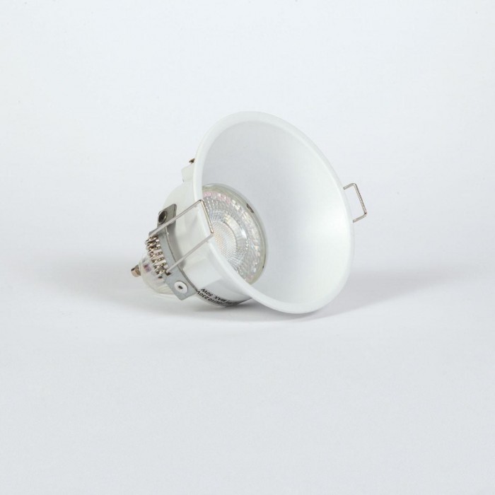 VK/03012G/HQ/W - Σποτ στρογγυλό, σταθερό, GU10/PAR16, Max12W (LED), IP20, ø8.6x4.5cm, λευκό VK/03012G/HQ/W - Σποτ στρογγυλό, σταθερό, GU10/PAR16, Max12W (LED), IP20, ø8.6x4.5cm, λευκό