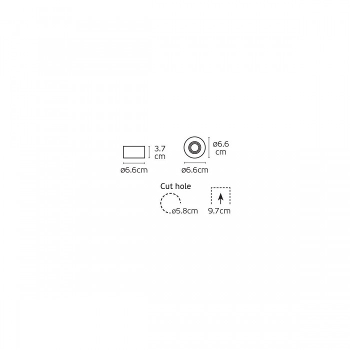 VK/03332/W - Σποτ στρογγυλό, σταθερό, GU5.3/MR11, Max 6W (LED), IP65, ø6.6x3.7cm, λευκό VK/03332/W - Σποτ στρογγυλό, σταθερό, GU5.3/MR11, Max 6W (LED), IP65, ø6.6x3.7cm, λευκό