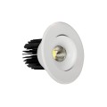  VK/04135/W/C - Χωνευτό κινητό σποτ led, 10W, 4000K, 800lm, 38°, IP20, λευκό ματ