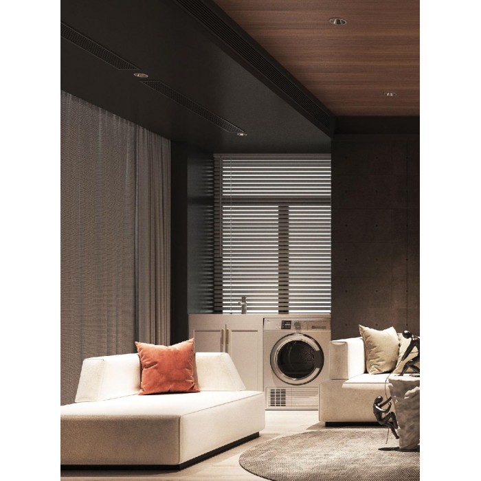 VK/04611/W-CB/W - Χωνευτό οροφής dark led. 3000K. 1.860lm. 15W. CRI>90, IP20, Titanium-λευκό-χρώμιο-μαύρο