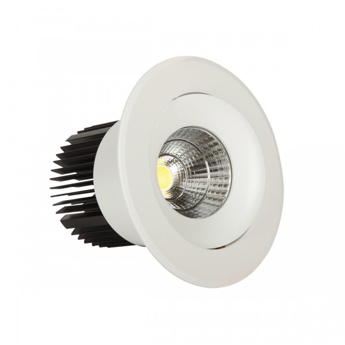 VK/04136/W/C - Χωνευτό κινητό σποτ led, 20W, 4000K, 1.600lm, 38°, IP20, λευκό ματ