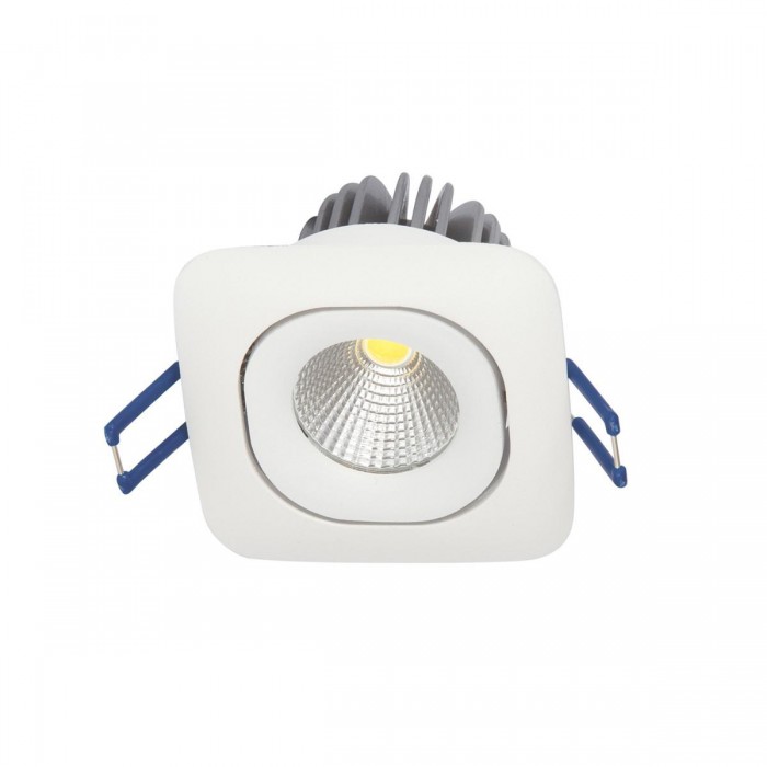 VK/04125/W/W - Χωνευτό κινητό σποτ led, 10W, 3000K, 710lm, 36°, CRI>80, IP20, 8.2x8.2x6.1cm, λευκό