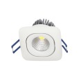 VK/04125/W/C - Χωνευτό κινητό σποτ led, 10W, 4000K, 730lm, 36°, CRI>80, IP20, 8.2x8.2x6.1cm, λευκό