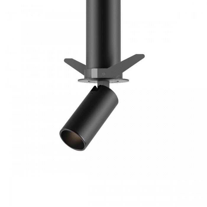 VK/04612/B/W - Χωνευτό κινητό σποτ led. 3000K. 610lm. 6W. CRI>90, IP20, μαύρο