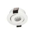 VK/04126/W/W - Χωνευτό κινητό σποτ led, 3W, 3000K, 150lm, 30°, CRI>80, IP20, ø5.2x1.8cm, λευκό