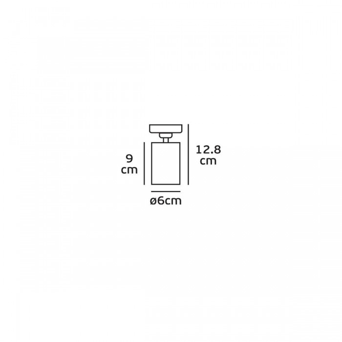  VK/03093TR/W - Σποτ ράγας αλουμινίου, 240V, GU10/Par16, max 35w, L12.8cm, IP20, λευκό 