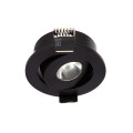 VK/04126/B/C - Χωνευτό κινητό σποτ led, 3W, 4000K, 150lm, 30°, CRI>80, IP20, ø5.2x1.8cm, μαύρο