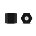 VK/03095CE/B - Φωτιστικό οροφής εξάγωνο, 240V, GU10/PAR16, Max 12W (LED), IP20, 12.6x10cm, μαύρο 