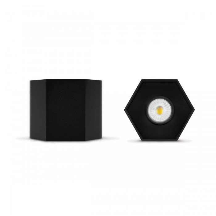 VK/03095CE/B - Φωτιστικό οροφής εξάγωνο, 240V, GU10/PAR16, Max 12W (LED), IP20, 12.6x10cm, μαύρο VK/03095CE/B - Φωτιστικό οροφής εξάγωνο, 240V, GU10/PAR16, Max 12W (LED), IP20, 12.6x10cm, μαύρο