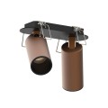 VK/04612/2/ΤB-Β/W - Χωνευτό κινητό σποτ led. 3000K. 1.220lm. 2x6W. CRI>90, IP20, Titanium bronze + Black