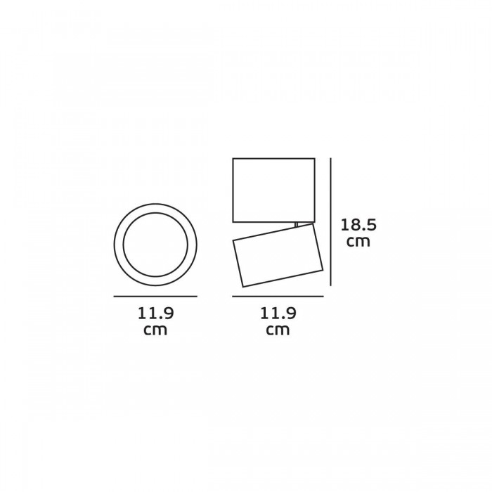 VK/03097CE/W - Σποτ οροφής, 240V, GU10/ES111, Max 20W (LED), ø11.9x18.5cm, IP20, κινητό, λευκό 