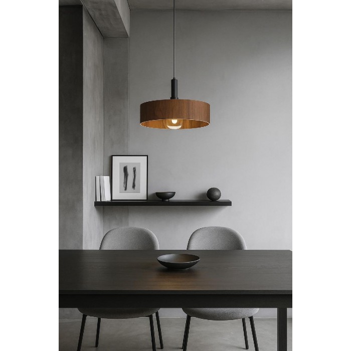 VK/03349/PE/WW/40 - Walnut wood. E27. Max 20W (LED). 240V. -10°C → 40°C. Οροφής/κρεμαστό. Ξύλο καρυδιάς, υφασμάτινο καλώδιο, μεταλλική ροζέτα. IP20 VK/03349/PE/WW/40 - Walnut wood. E27. Max 20W (LED). 240V. -10°C → 40°C. Οροφής/κρεμαστό. Ξύλο καρυδιάς, υφασμάτινο καλώδιο, μεταλλική ροζέτα. IP20